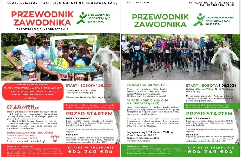 Biuletyny informacyjne i oświadczenie zawodnika